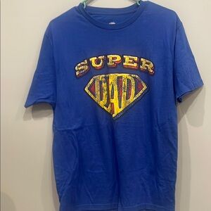 Blue Super Dad T-Shirt men’s medium like new